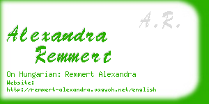 alexandra remmert business card